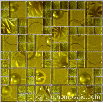 Золотая схема ламинированная мозаика